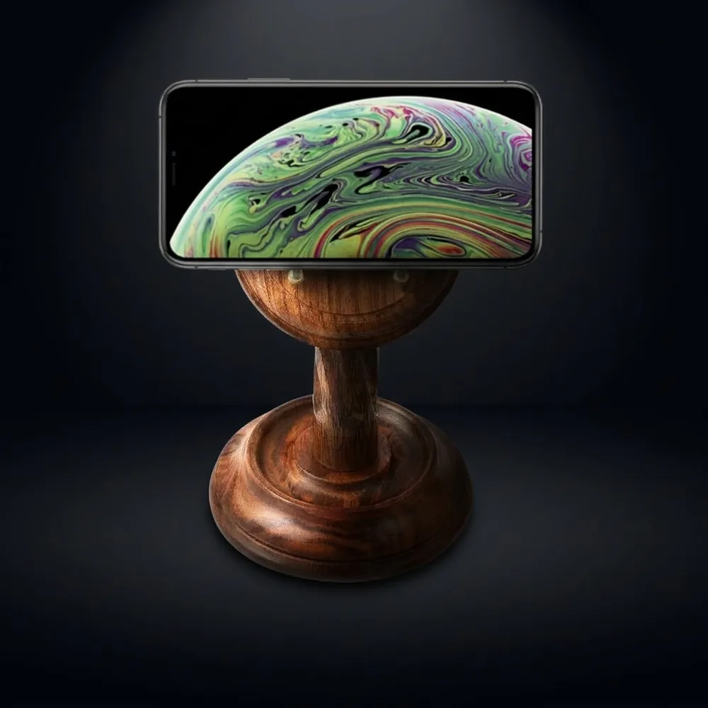 Rosewood Desk Organiser with Phone Slot